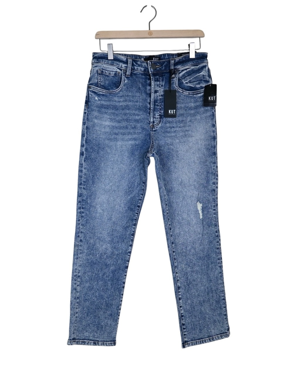 Kut from the Kloth Women's 8 High Rise Rosa Crop Vintage Straight Leg Jeans NEW